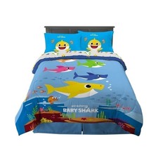 Franco Kids Bedding Baby Shark Full Comforter Sheets 5 Piece Set