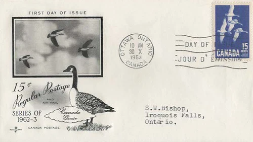 CANADA First Day Cover 1963-Canada Goose (15 Cent)  (See Photo).