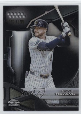 2026 Topps Chrome Black Refractor 81/199 Brice Turang #168 1u7g