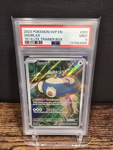 PSA 9 2023 POKEMON SVP EN-SV BLACK STAR PROMO 151 ELITE TRAINER BOX SNORLAX 051