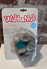 WubbaNub Elephant Infant Pacifier Plush Gray 100 Medical Grade Silicone NEW