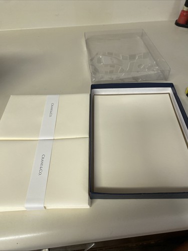 Crane & Co Stationery Set Sheets 18 Lined Envelopes Premium Paper USA Gold