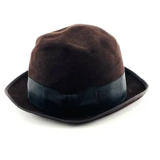 Vintage John B Stetson Co Royal De Luxe Stetson Brown Felt Fedora Hat