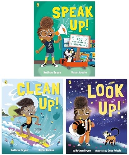 Puffin Rocket Says Look Up! Clean Up! Speak Up! By Nathan Bryon - Paperback Picture Book Set - Ages 3-7 - Space, Environment & Activism Stories - Image 8