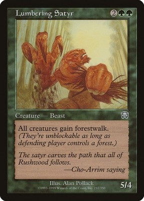 MTG Magic the Gathering Lumbering Satyr (257/350) Mercadian Masques LP