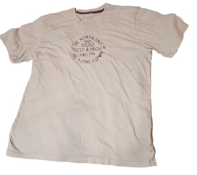 The North Face 1966 Tested and Proven Alpine BEIGE T-shirt Tee Mens Size Large