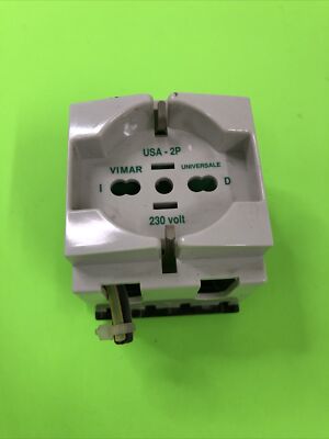    USA-2P Vimar universal outlet 230Volt Used and Tested Free Shipping