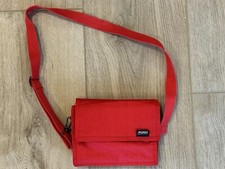 Vintage 1980s Mundi Nylon Red Crossbody Handbag Purse NOS Marching Coin Pouch