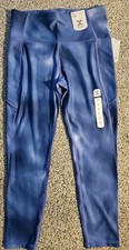 Xersion Leggings Women's M High Rise Fitted 7/8 Ankle Aurora Blue-NWT RET 44