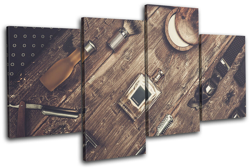 Tableau Toile Barbershop Hipster Urbain - Impression Giclée - Plusieurs Formats - Neuf