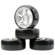 4Pcs Tires Car Wheels Rim 12mm Hex For HPI HSP 1:10 RC On Road Drift Racing Car