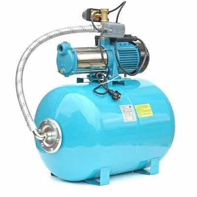 DAMBAT/WEISBACH Hauswasserwerk 24L-100L Pumpe 1300W 5,5bar 6000L Gartenpumpe Trockenlaufschutz