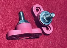 2 Red Junction Block Power Post Insulated Terminal Studs 516 Ring