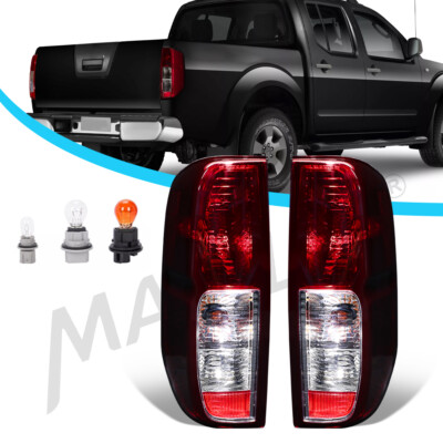 Fits 2005-2021 Nissan Frontier SC [Red Smoke] Rear Brake Tail Lights Left Right