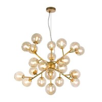 Maytoni Dallas Pendelleuchte, HäNgeleuchte 24X G9 Gold Bernstein, Amber Glas