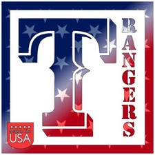 4"x4" Clear Plastic Stencil - Texas Rangers MCA74