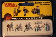 Woodland Scenics - Baseball Players I (6 pcs.) -  HO scale - A1869