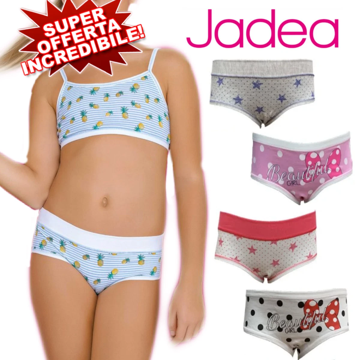 Intimo per bambine: la colorata collezione di Jadea Bimba - Bimbo News