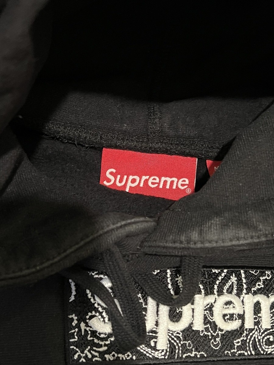 Supreme black bandana paisley box logo hoodie sweatshirt | eBay Supreme black bandana paisley box logo hoodie sweatshirt | eBay