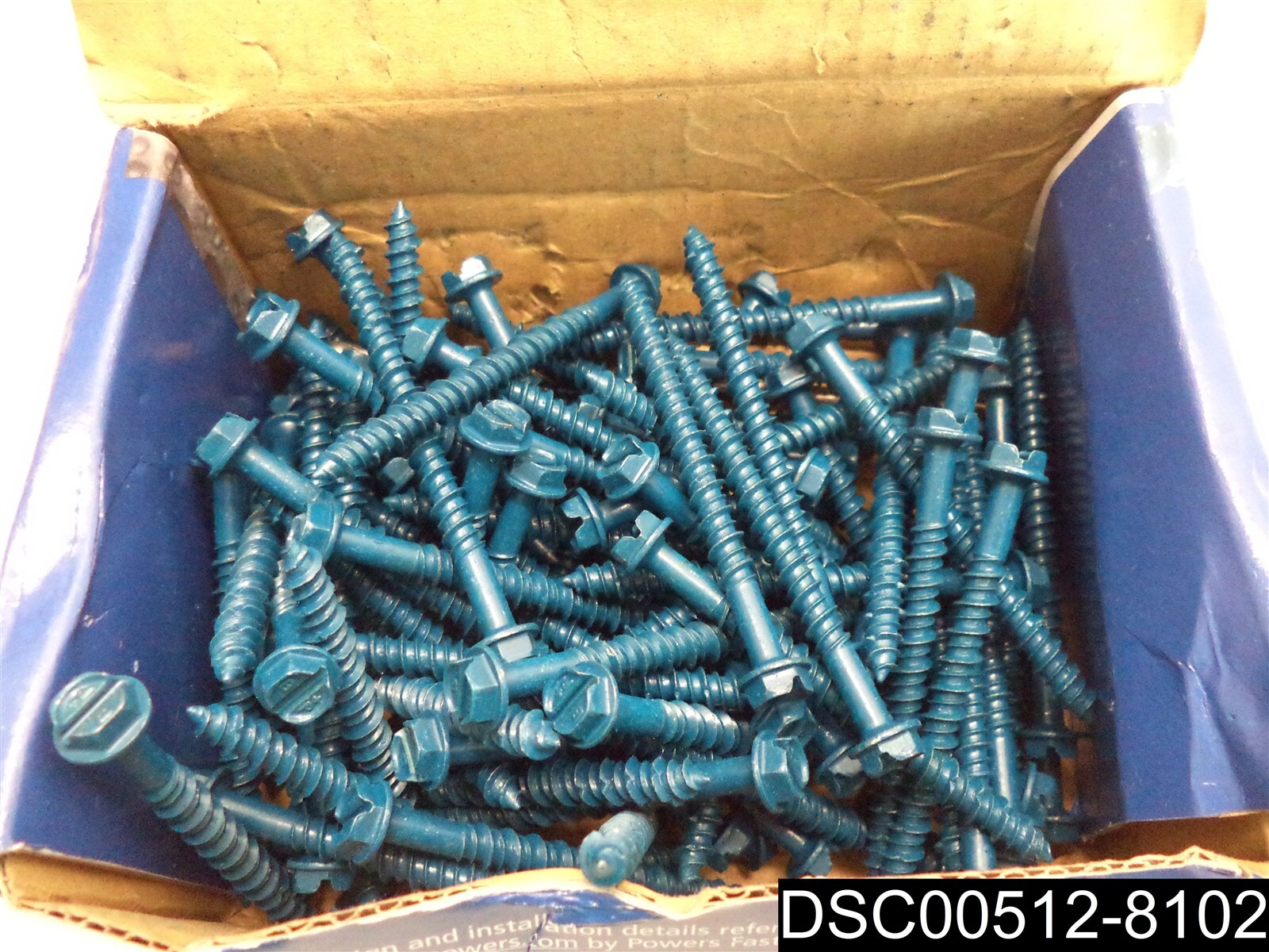 100x POWERS FASTENERS 2704SD 2-1/4 Concrete Anchor Screws