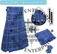 Spirit of Scotland Tartan 8 Yard kilt - Highland Men's 6 PCS KILT Outfit Deal