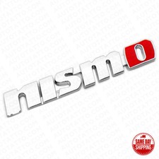 New Nismo Racing Sport Black Trunk Lid Rear Emblem Logo 3d Badge Decorate Red