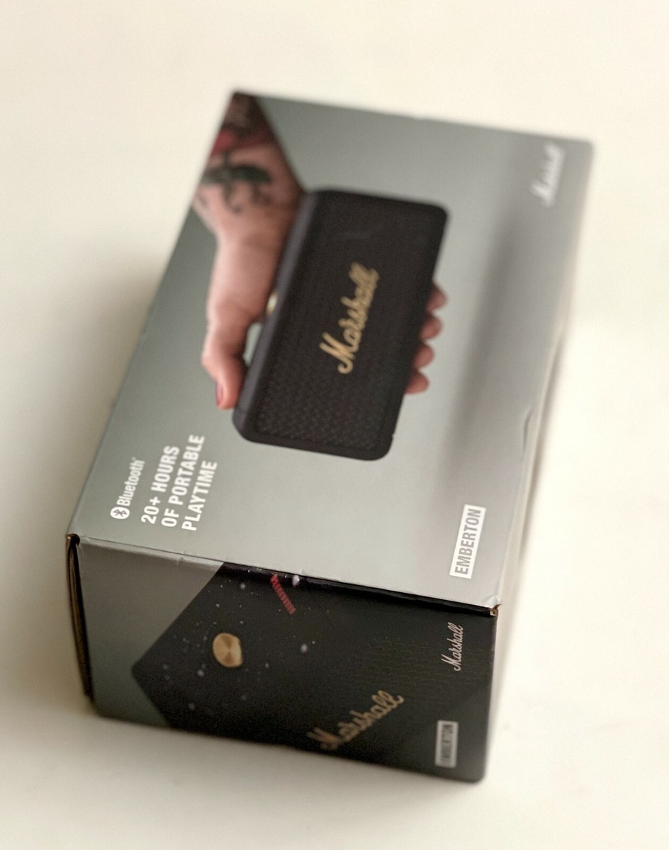 Marshall - Emberton Portable Bluetooth Speaker - Black Marshall - Emberton Portable Bluetooth Speaker - Black
