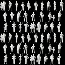 60pcs O Scale 1:43 Model Standing Figures Unpainted White People P4310B