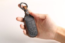 For Dodge Charger Challenger Jeep Chrysler Remote Key Fob Shel Cover Lather Blac For Dodge Charger Challenger Jeep Chrysler Remote Key Fob Shel Cover Lather Blac