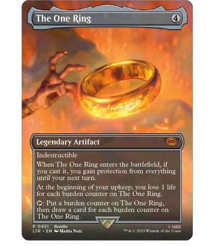 MTG FOIL The One Ring(Bundle) Borderless - The Lord of the Rings