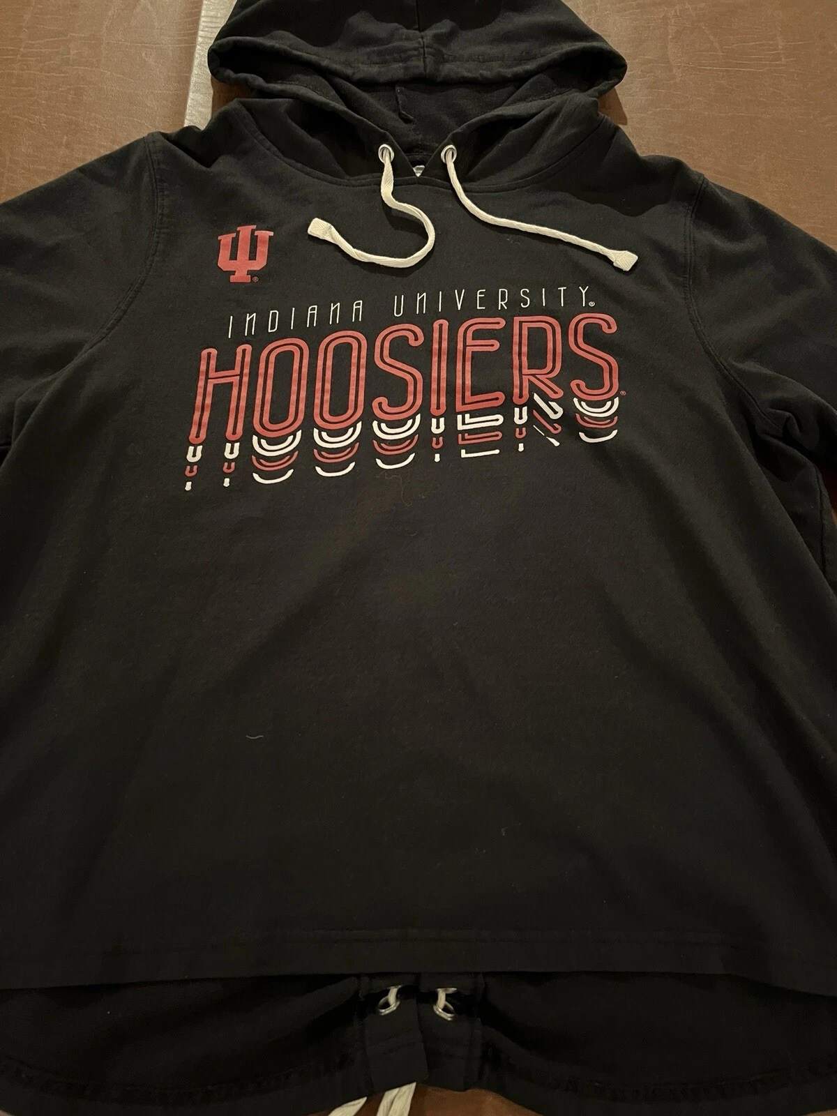 VETEMENTS Felpa con cappuccio leggera da donna Indiana Hoosiers legata dietro taglia large