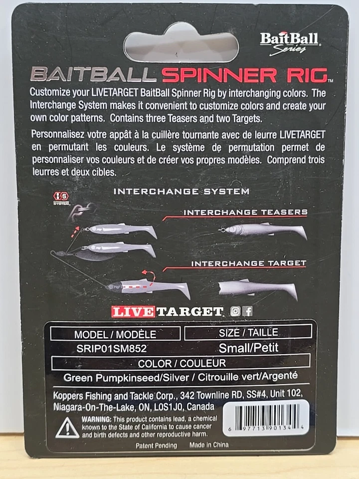 Plataforma giratoria Live Target BaitBall paquete de intercambio S plataforma paraguas pequeña Grn Pm/Sv Foto 4 de 4