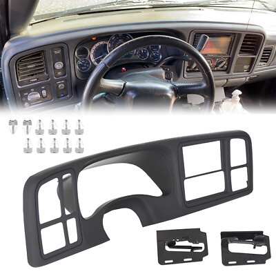 #ad Double DIN Truck Dash Kit For Chevy Silverado GMC Sierra 1999 02 Matte Black ABS $33.80