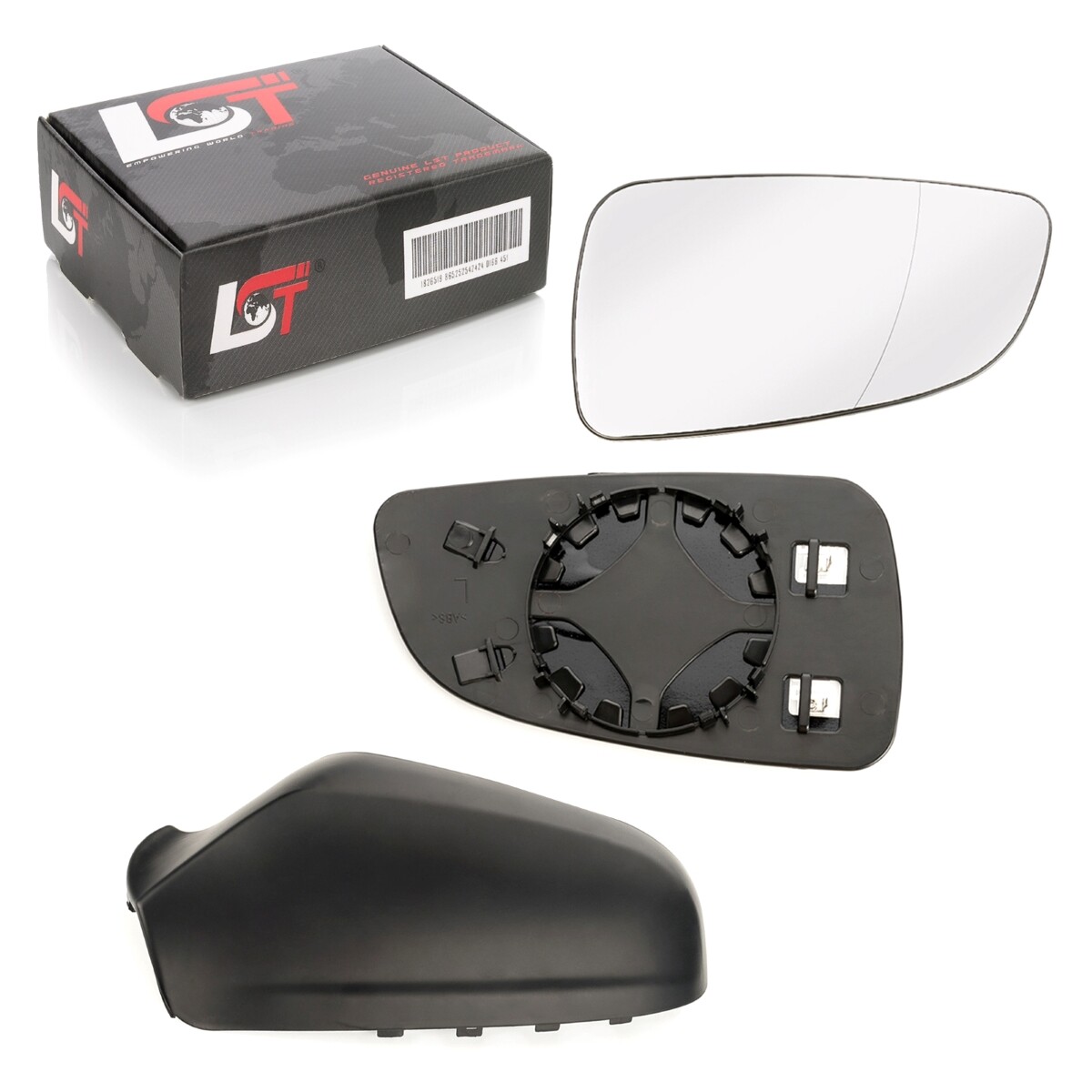 Mirror housing with mirror glass set left for OPEL ASTRA H L48 L35 L08
