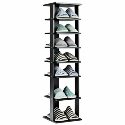 Costway HW57375BK 7-Tier Shoe Rack Practical Shelves Storage Display  Shelves