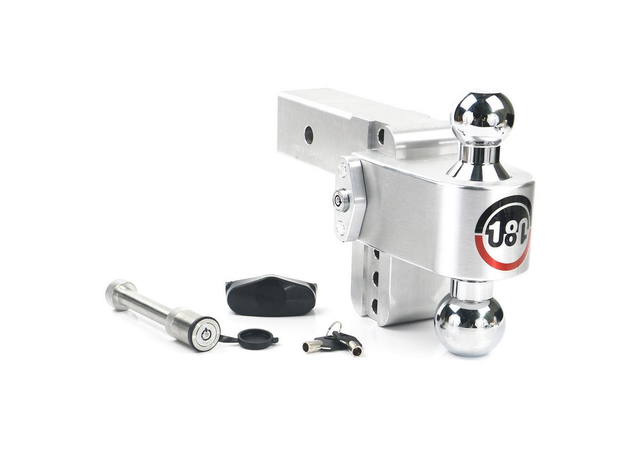 Weigh Safe Trailer Hitch - 180 Hitch - Drop Hitch w/Chrome Combo Ball - 6" Drop