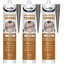 Bond It Lami Mate Flexible Sealant Gap Filler Dark Oak - Pack of 3