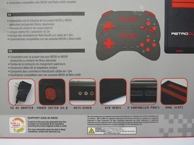 Retro-Bit RetroDuo Video Game Console 2 in 1 NES & SNES 8 Bit & 16 Bit Black Red