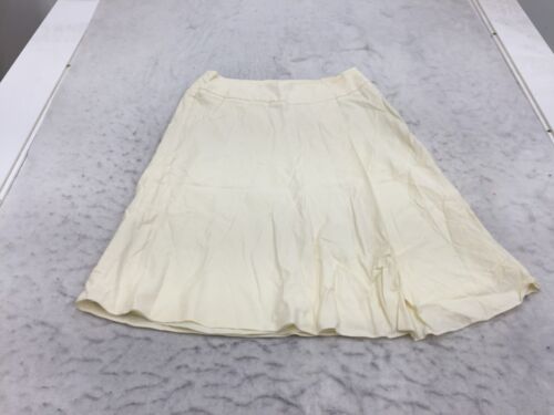 Talbots Wool Skirt Womens 12 Yellow Lined Zip Side Wide Bottom - Picture 1 of 10