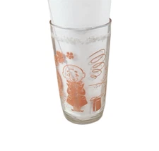 Wizard of Oz Swift Peanut Butter Glass 1950s Wizard Pink Ribbed Wavy bottom