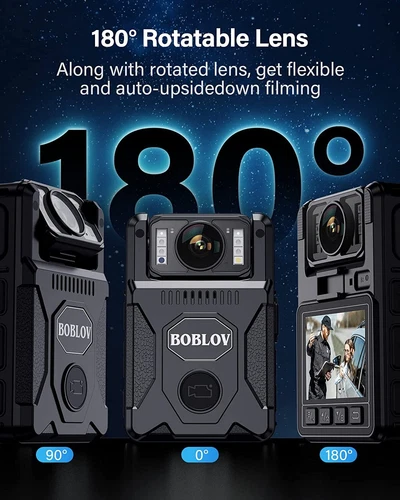 Boblov 1080P Police Body Worn Camera audio Video recorder Night Vision Cam 128GB - Picture 3 of 13