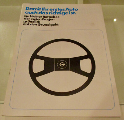 Opel Neuwagen Kaufberatung Senator Monza Manta Prospekt Deutsch A4 24S 85 068