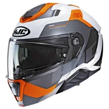 HJC i91 Carst Modular SunShield Motorcycle Helmet Orange LG Large DOT USA