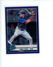 2019 Panini Donruss Optic Purple Stars Rated Rookie #57 Jake Cave RC #d 18/125