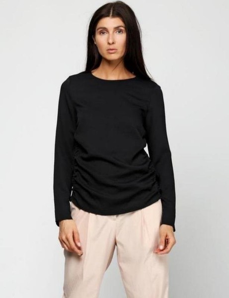 Women Cos Shirt Black Polyester 34 / XS / 42