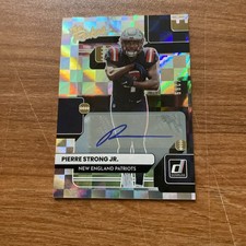 PIERRE STRONG JR. AUTO /299 2022 Panini Donruss Football THE ROOKIES HOLO-FOIL