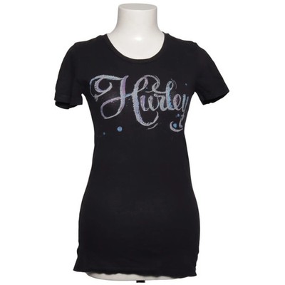 Hurley, T-shirt, Größe: S, Schwarz/Mehrfarbig, Baumwolle, Print, Damen #Znv