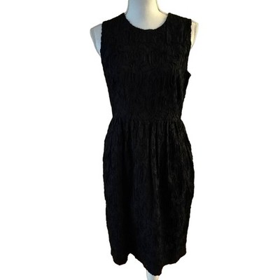 Talbots Size 8 Textured Dress Black Career Work Office