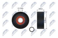 Umlenk-/FüHrungsrolle Keilrippenriemen NTY RNK-BM-057 FüR BMW 7Er E38 5Er E39