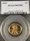 1953 Lincoln Wheat Cent PCGS PR67RD Red Gem Penny Proof